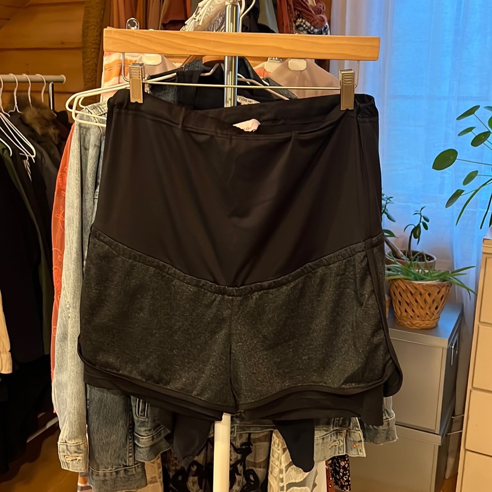 Maternity athletic shorts.
